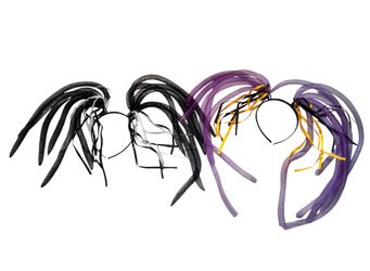 Halloween Headbands Large Coils With Ribbon Tassels Set Of 2