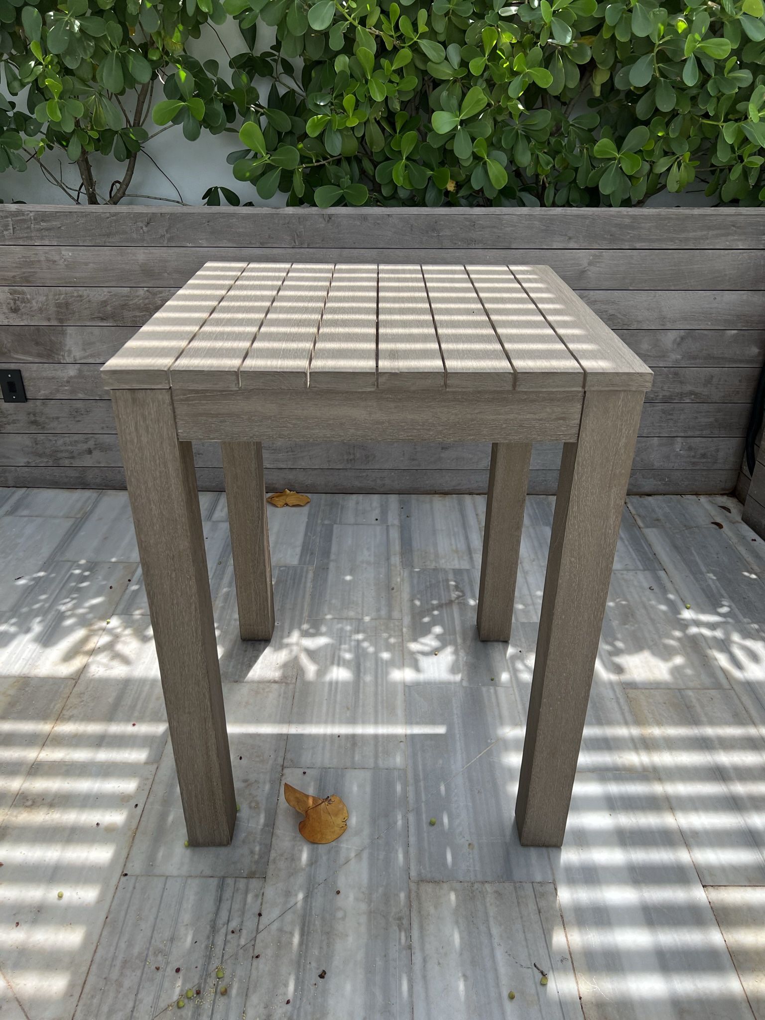 Restoration Hardware Belvedere Weathered Teak Bar Table for Sale in ...