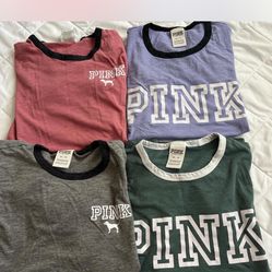 4 Pink Xs Shirts 