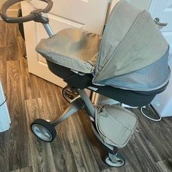 Stokke® XPlory Stroller, Carry Cot, Bag, rain Cover, Extra Cover/Accessories
