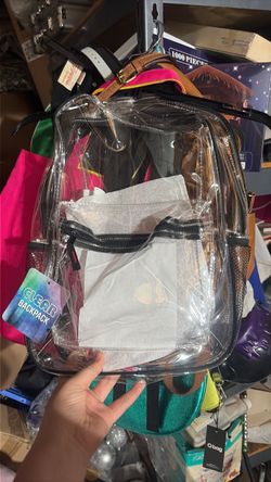 Clear Backpack with Black Trim