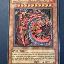 yugioh card, Uria, Lord of Searing Flames- 1st edition
