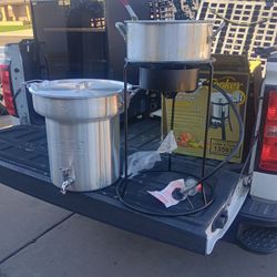 Propane Burner With Deeper Fryer And Turkey Deep Fry