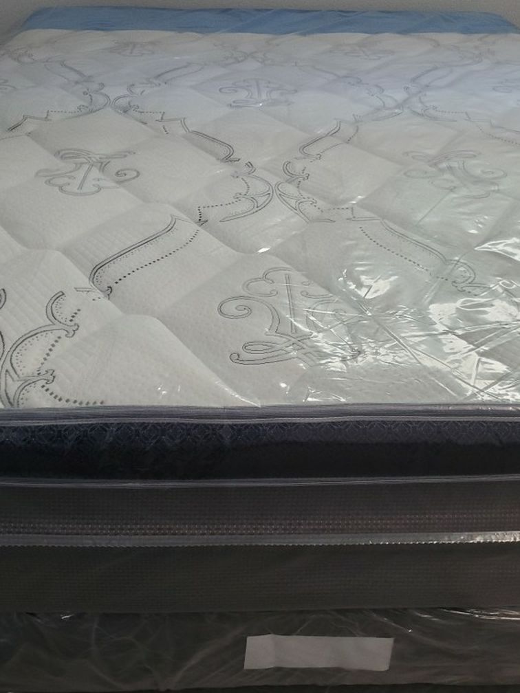 BRAND NEW CALI KING/ EASTERN KING Pillow Top 12" Inches Tick SET