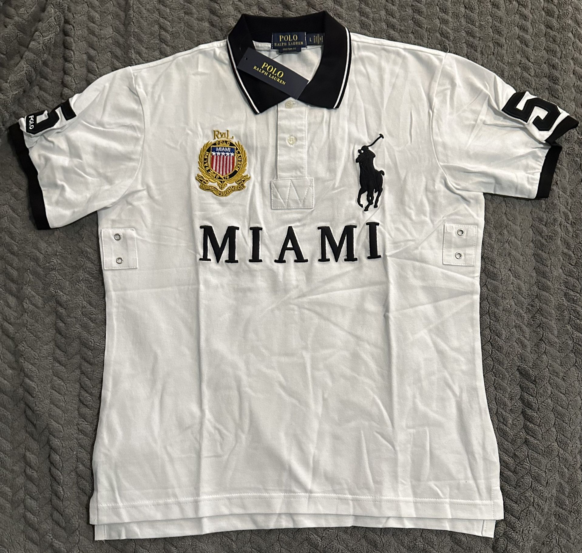 White Ralph Lauren Miami Polo Shirt
