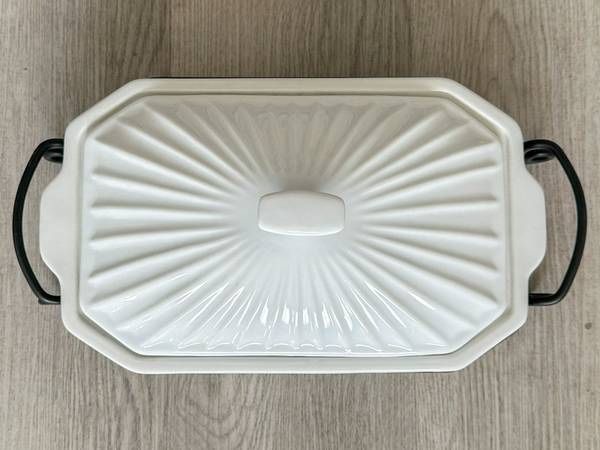 3-Piece Bake and Server Food Warmer Set, 14.5 x 8 x 5.5, White