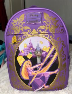 Loungefly Disney Tangled Rapunzel Purple and Gold Lantern Mini Backpack
