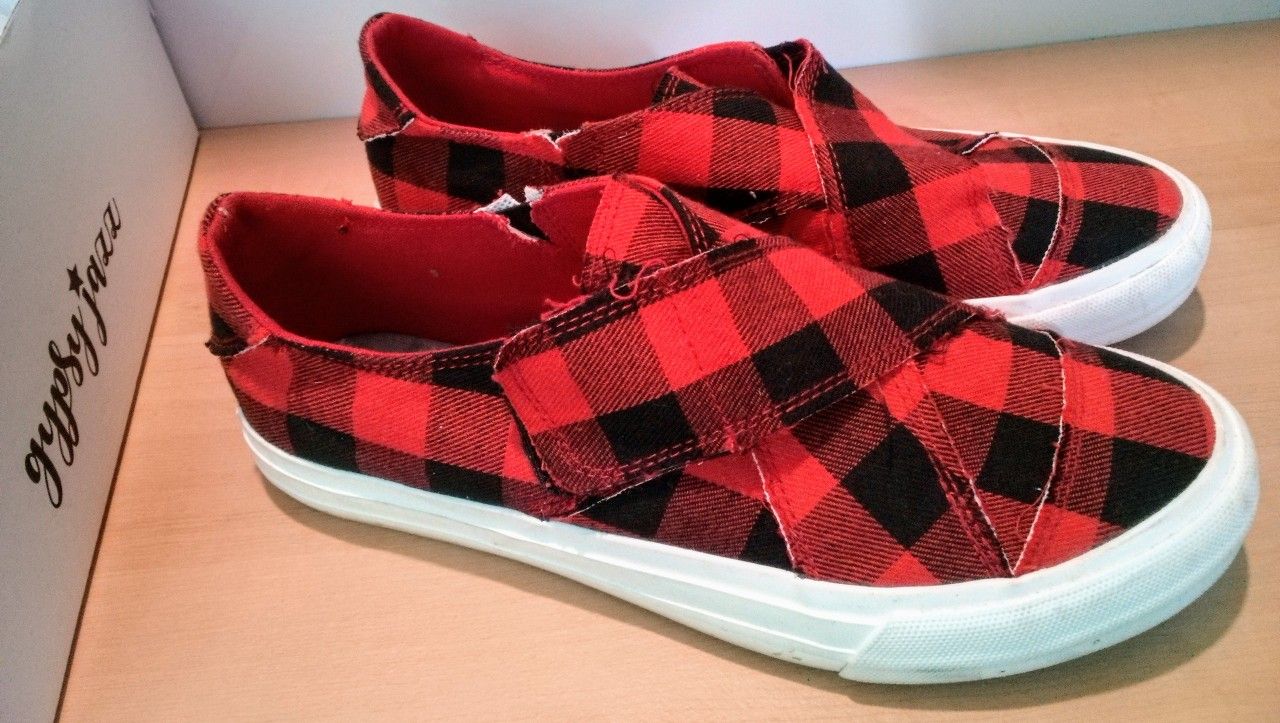 Women's Shoes by Gypsy Jazz, Red & Black, Size 8.5