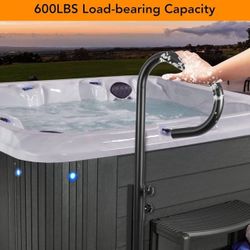 600 lbs Capacity 57" Tall Hot Tub Handrail, 360 Degree Pivoting Safety Handrail, Adjustable Height, for Spa, Hot Tub Handrail, Brand New still in the 
