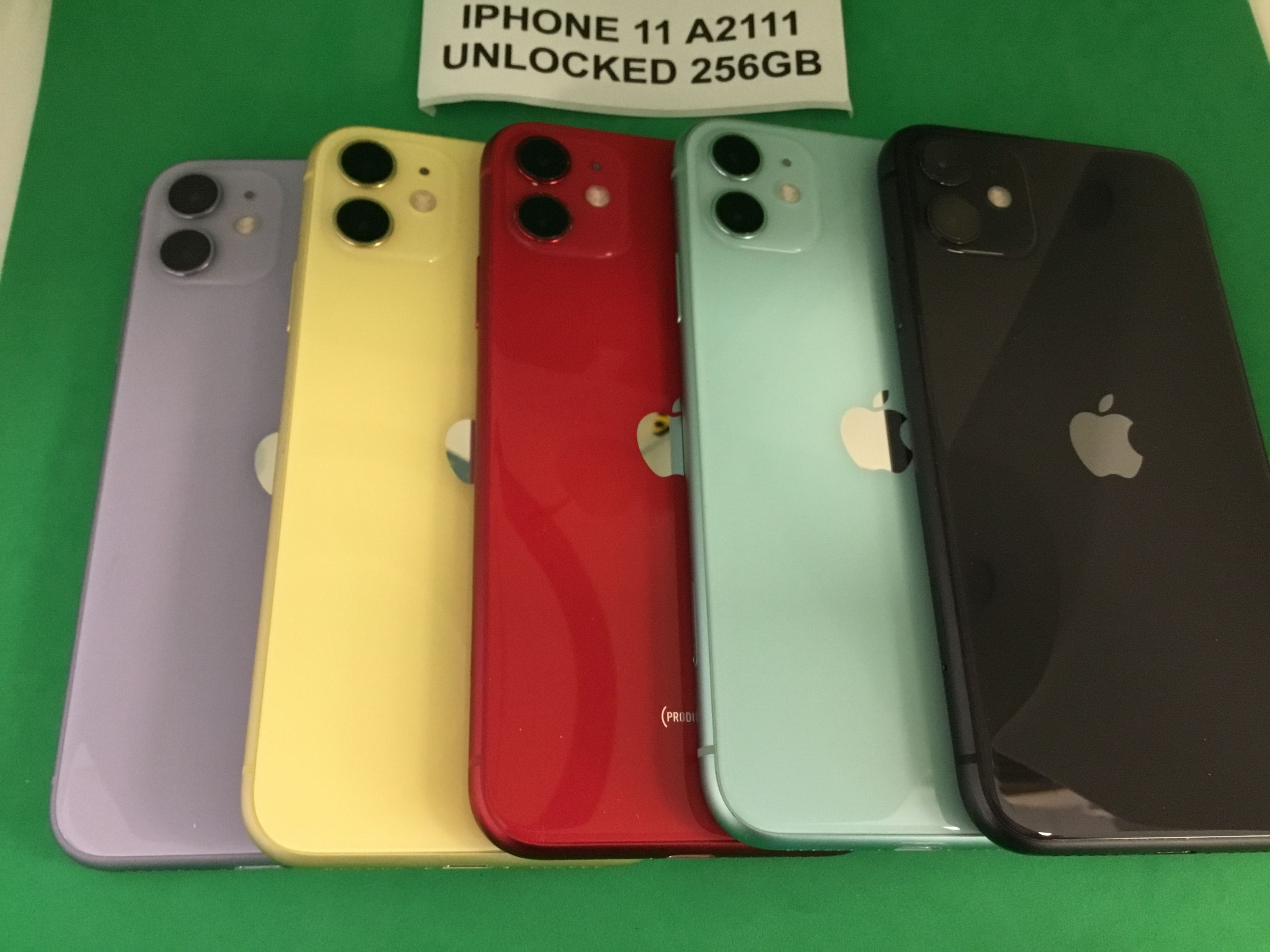 Apple iPhone 11 Unlocked 256GB Red, Yellow, Black, Purple, White, Green