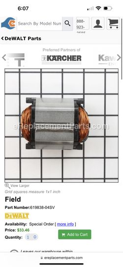  DeWalt Part # 619838-04SV FIELD