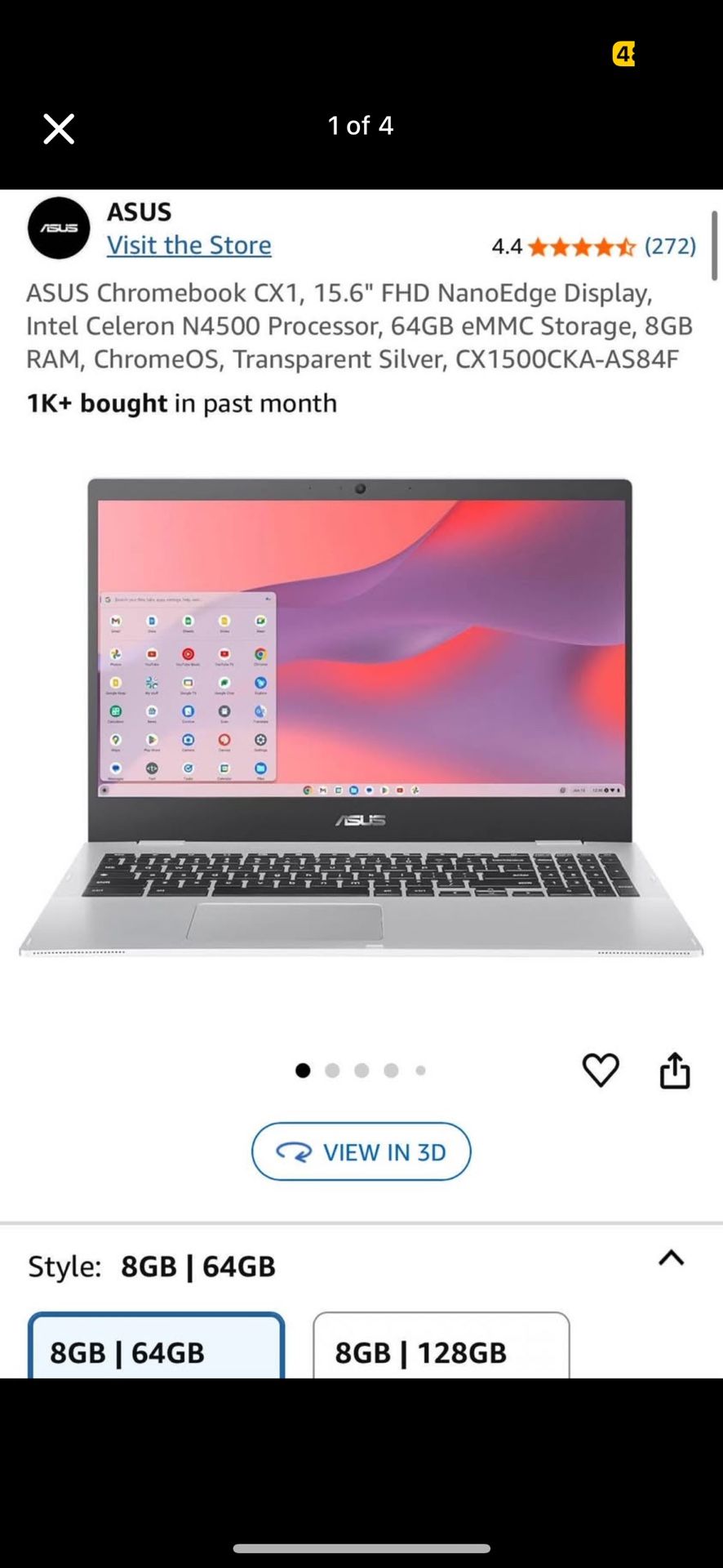 Asus CX1 Chromebook Laptop