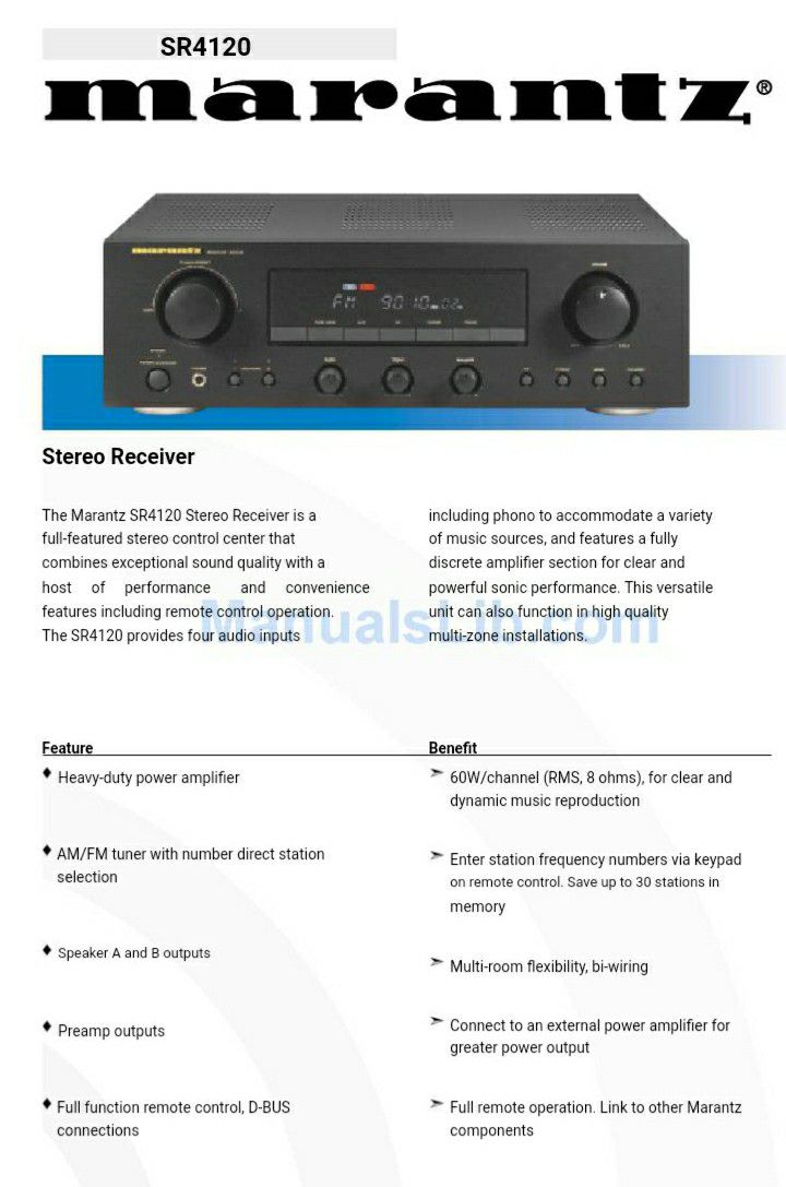 Marantz SR4120 stereo receiver