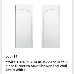 Ensemble by Sterling Direct to stud shower Side walls New