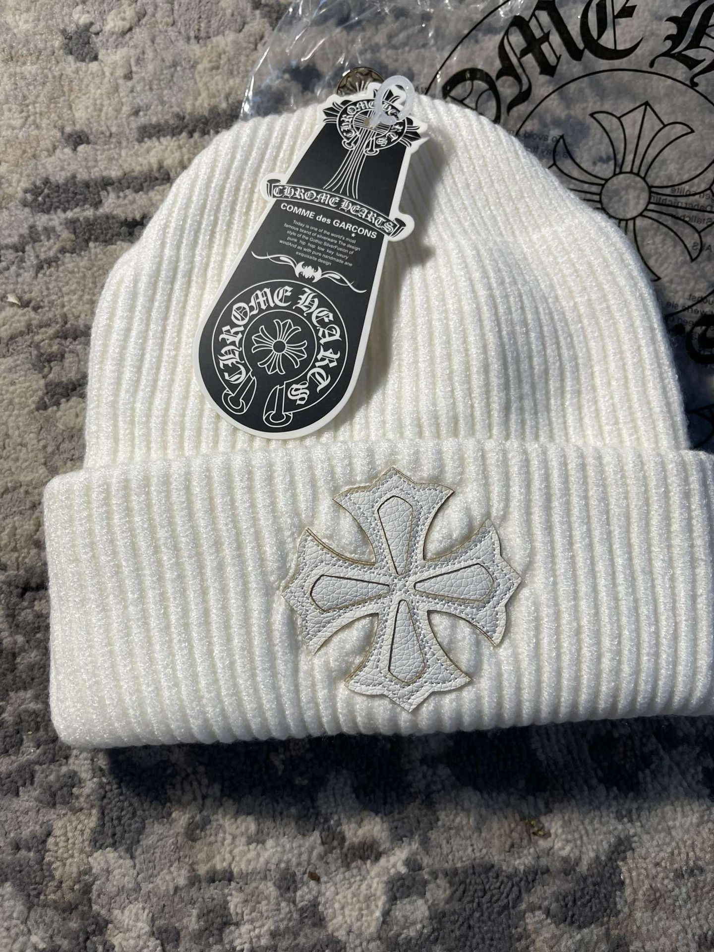 White Chrome Hearts Beanie
