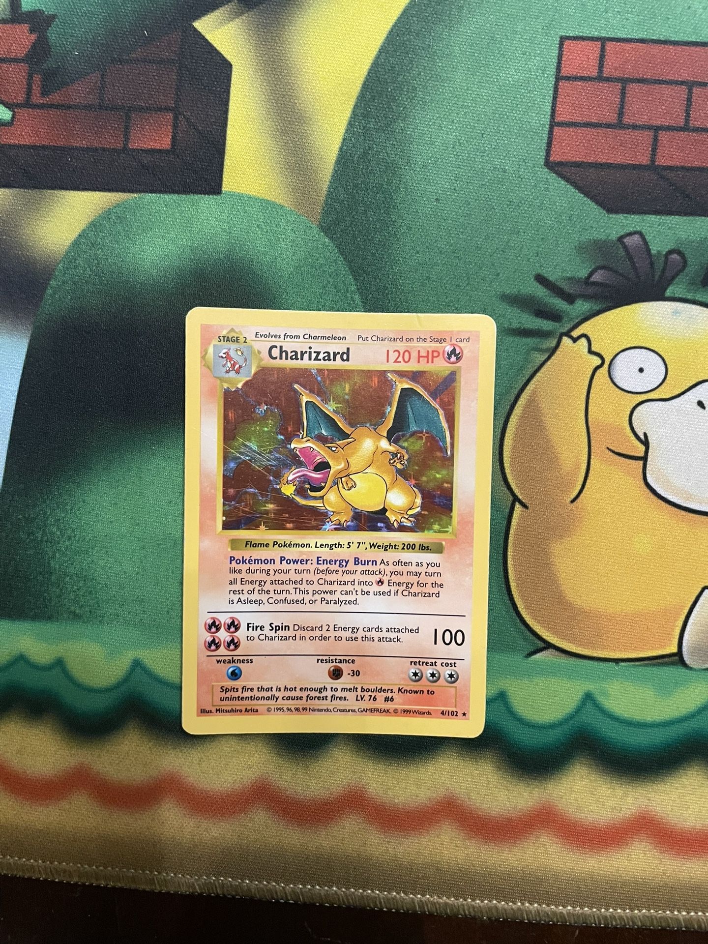 1999 Pokémon Base Set Shadowless Charizard Holo 4/102