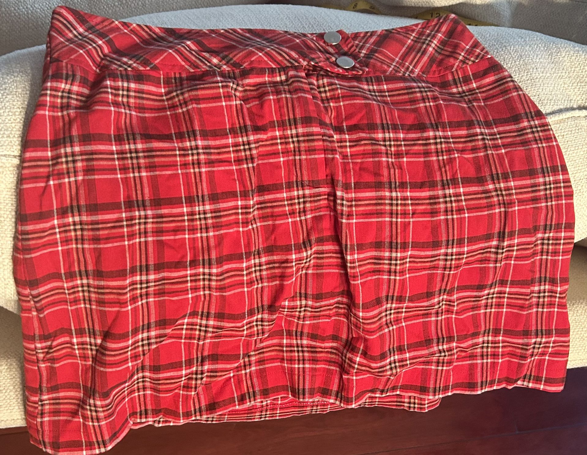 Red Plaid Y2K Clueless Mini Skirt 