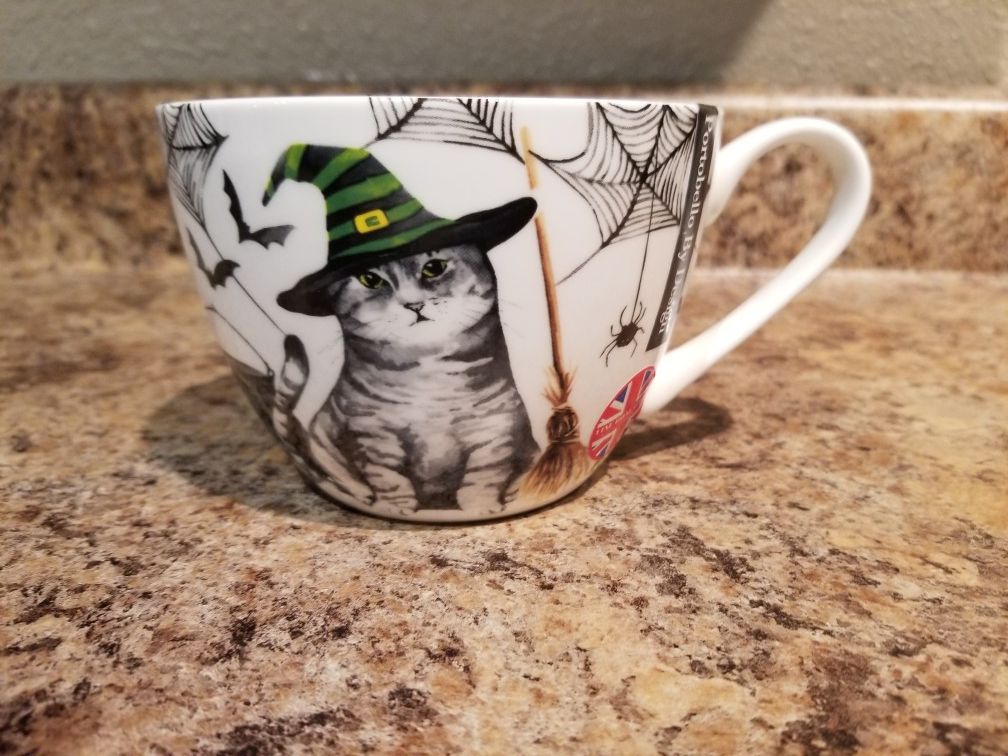 20 oz Portobello by Design Halloween Cat Mug