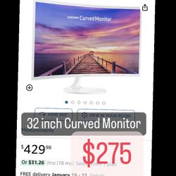 32 inch Curved Monitor WHITE SAMSUNG