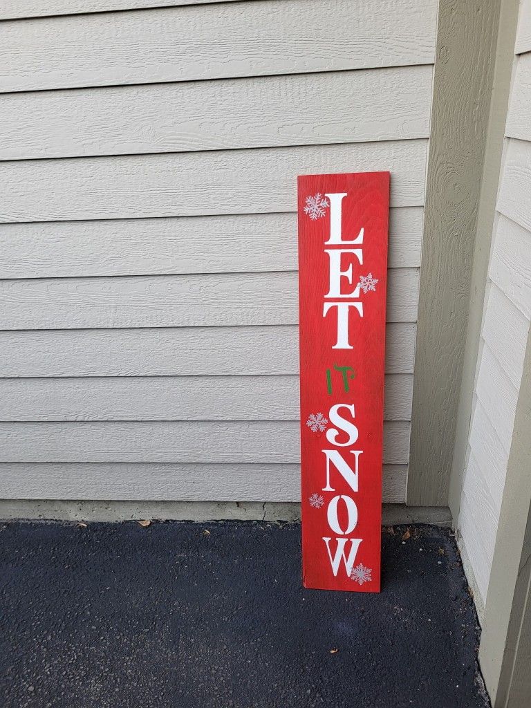4ft Let It Snow Porch Sign