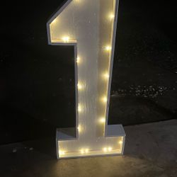 Hand Made Wood Number 1