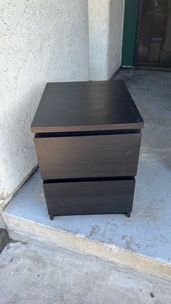 IKEA Malm 2-Drawer Nightstand Black-Brown