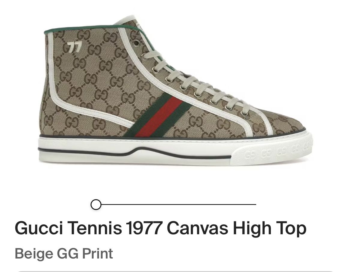 Gucci tennis shoes 1977 Canvas high top