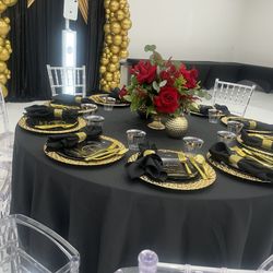 Gold and silver Charger Plates 