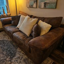 Large Sofa + Modern Wall Art – Moving Sale
