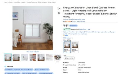 Cordless Roman Linen Blinds