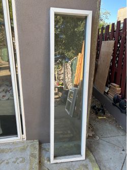 Tall White Frame Picture Window