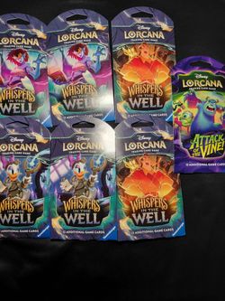 Whispers In The Well (6)/ Attack Of The Vine (1) - 7 Sleeved Blisters - Lorcana TCG