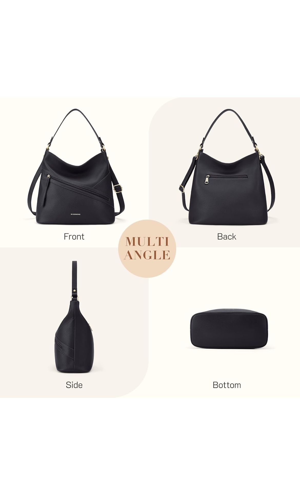 MISSNINEwomens Hobo Bag