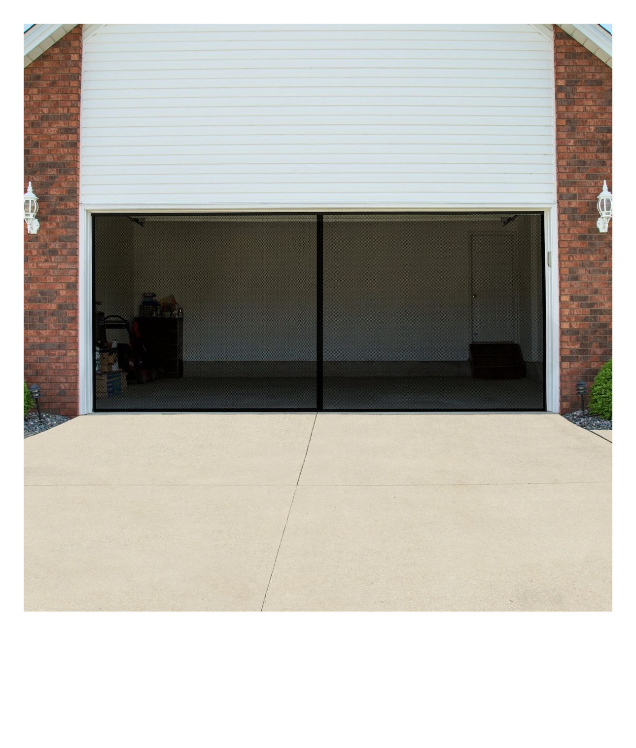 Pure Garden Garage Screen Door - Mesh Mosquito Net to Cover 2-Car Garages