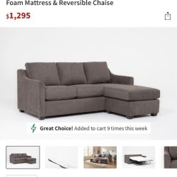 Living Spaces Sleeper Sectional Sofa