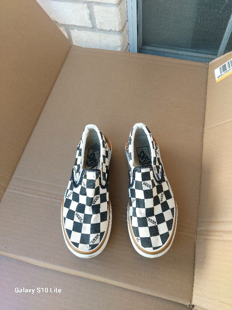 Vans Checkerboard Slip On Sneakers Shoes Size 4.5