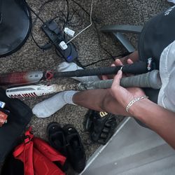 2 Baseball Bats With Catchers Gear