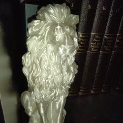 3D Printed Lion Pearlescent White