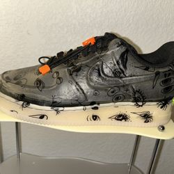 (Negotiable) Rare Nike Air Force 1 Low, Experimental Halloween, Black, Glow in the Dark - Men’s Size 7