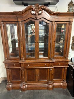 Kathy Ireland Home Cabinet With Hutch China Cabinet 69W X 17D X 86H