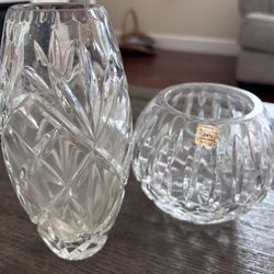 Hand Cut  Leaded Crystal Vase