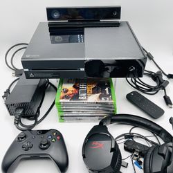 MICROSOFT XBOX ONE 500GB 6 GAMES REMOTE CONTROLLER HEADSET BUNDLE