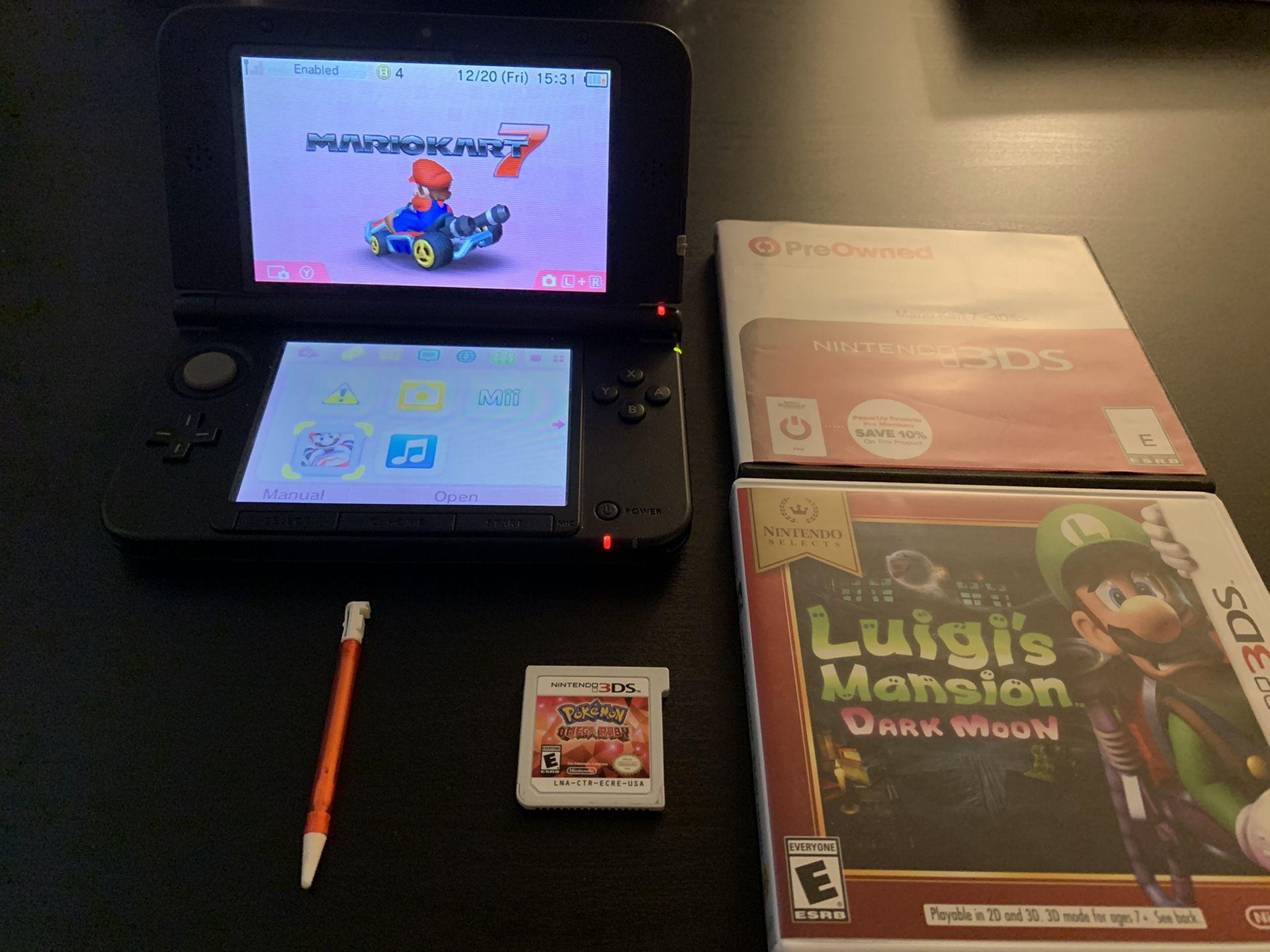 **Nintendo 3DS XL with 3 Games**