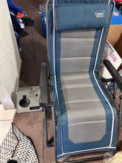 Timber Ridge Zero Gravity Lounger Chair w/ Side Table Adjustable Headrest - used but in great condition. Cash and pick only
