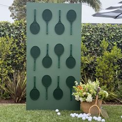 Custom Tennis-Themed Backdrop & Event Decor