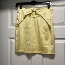 Yellow Mini Skirt Sz Medium