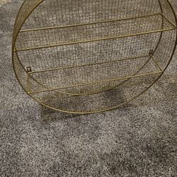 Gold Color Bedroom Shelf