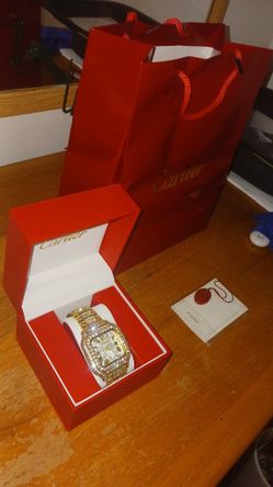 Moissanite Cartier Watch Gold