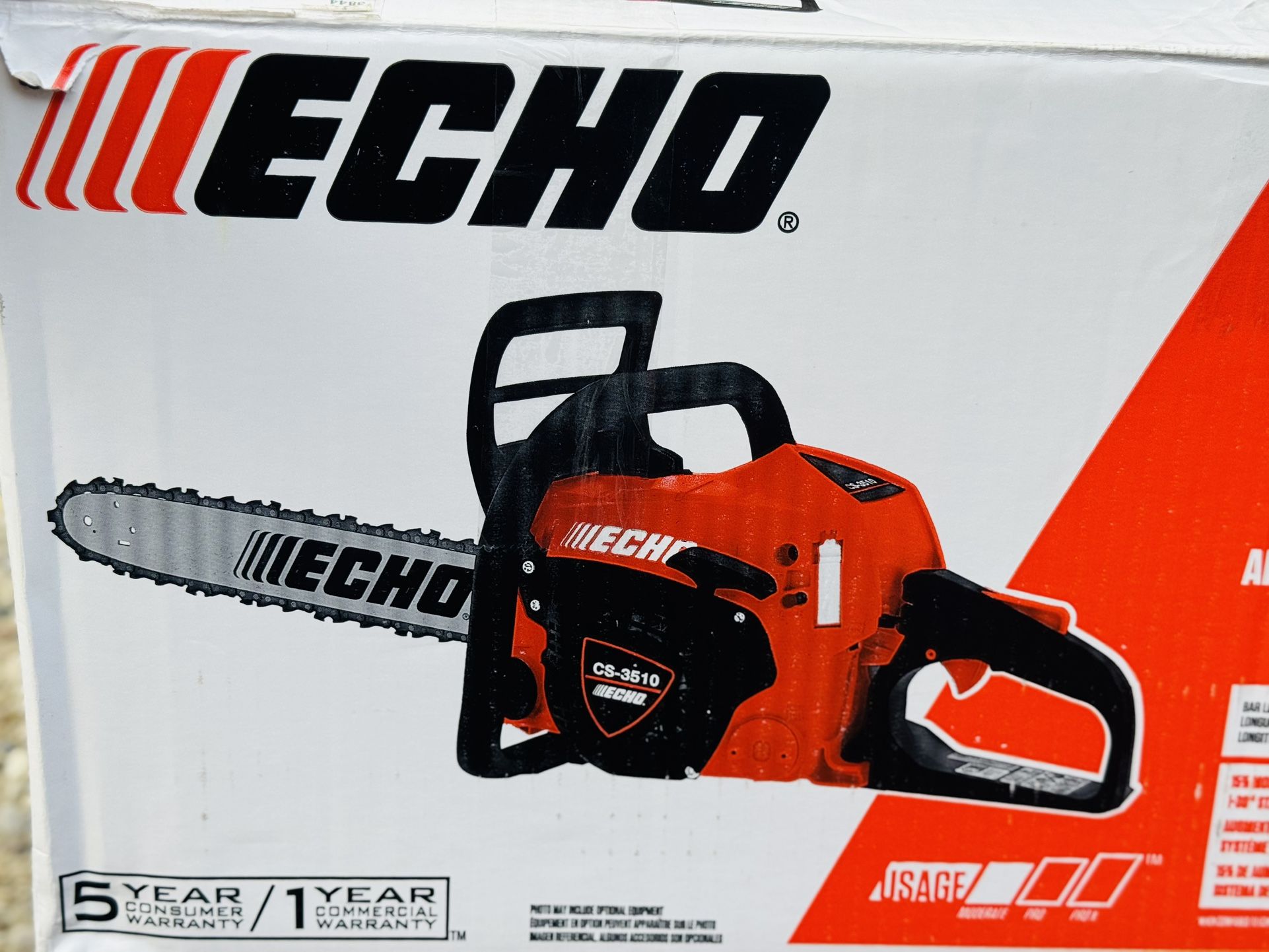 Echo 16 in. 34.4 cc Gas 2-Stroke Engine Rear Handle Chainsaw