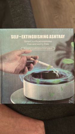 Smokeless Ashtray | Self-Extinguishing Cigarette Ashtray | Smoke Eater Filter Fan | New in Box